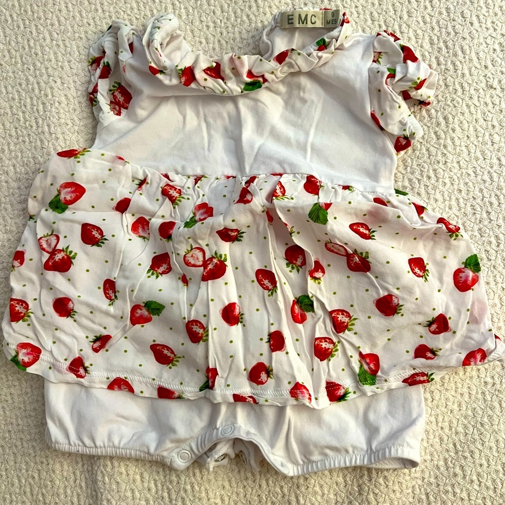 E M C baby romper